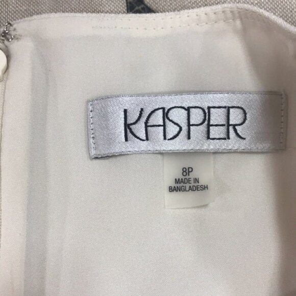 Kasper Petite Contrast-Trim Sheath Dress - Picture 6 of 7